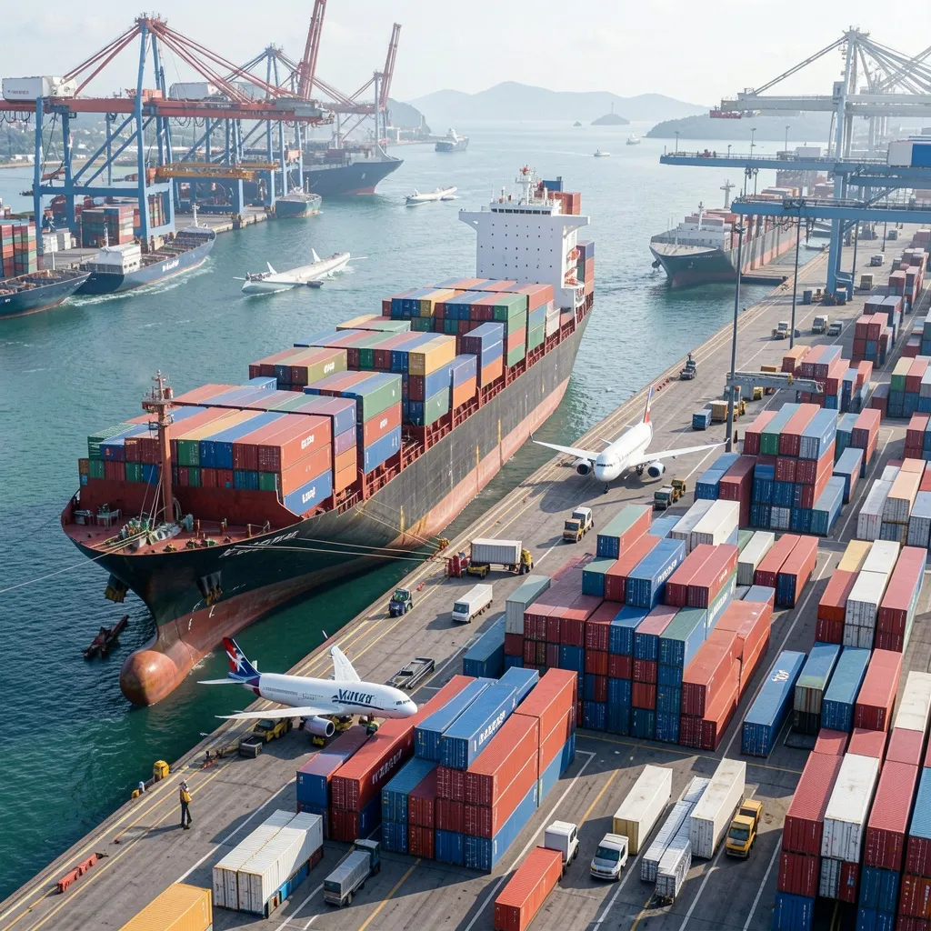 International cargo and shipping coordination for global trade and logistics